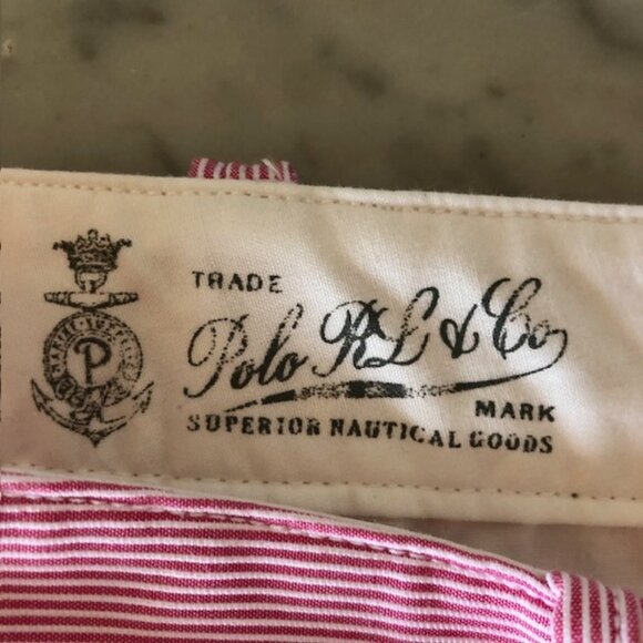 RALPH LAUREN POLO Pink Seersucker Shorts 8 - Picture 3 of 16